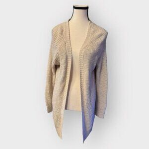 Women’s torrid 1 Oatmeal / Cream Knit Cardigan with Corset Laced Shoulders 14 16